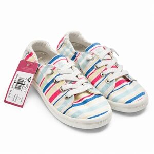 ROXY Shore IV Striped Canvas Sneakers – Size 5 – New With Tags